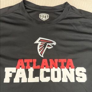 NFL Atlanta Falcons Black 100% Polyester T-Shirt - Medium